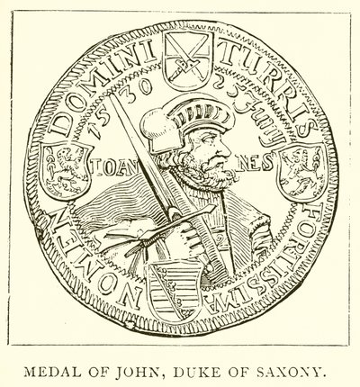 János szász herceg érme alkotó: English School