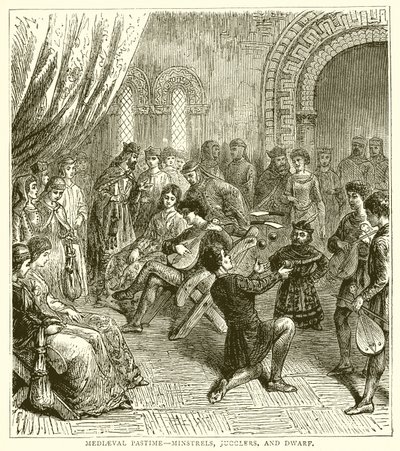 Középkori mulatság – Minstrelek, zsonglőrök és törpe alkotó: English School