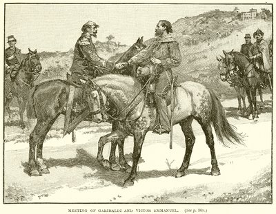 Garibaldi és Victor Emmanuel találkozása alkotó: English School