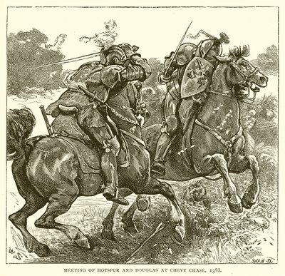 Hotspur és Douglas találkozója Chevy Chase-ben, 1388 alkotó: English School