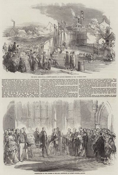 A Galwayi Királyi Mezőgazdasági Kiállítás találkozója (metszet) alkotó: English School