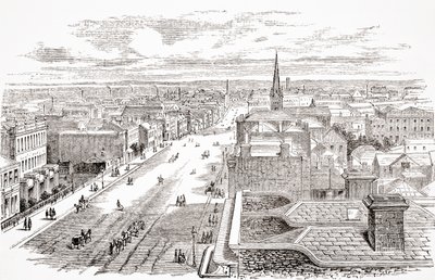 Melbourne, Ausztrália, Thomas Milner tiszteletes The Gallery of Geography című könyvéből, 1880 körül megjelent alkotó: English School