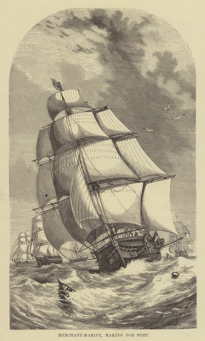 Kereskedelmi tengerészgyalogos, kikötői gyártás (metszet) alkotó: English School