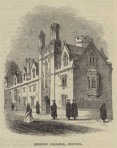 Merton College, Oxford (metszet) alkotó: English School