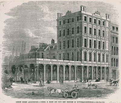 E Moses és Sons urak új helyiségei a londoni Tottenham Court Roadon alkotó: English School