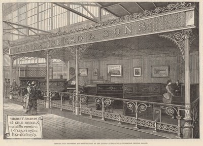 Mrs. John Brinsmead and Sons kiállítás a londoni nemzetközi kiállításon, a Crystal Palace-ban alkotó: English School
