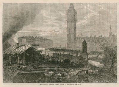 A Metropolitan District Railway a Westminsterben dolgozik alkotó: English School