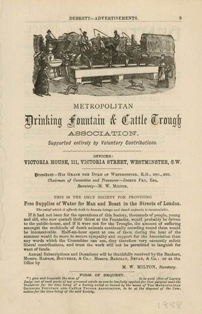 Metropolitan Drinking Fountain & Marhavályú Egyesület alkotó: English School