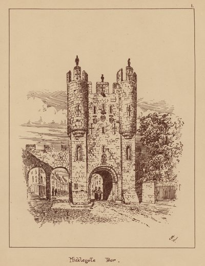 Micklegate bár (litográfia) alkotó: English School