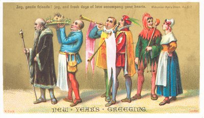 Szentivánéji álom, újévi kártya alkotó: English School