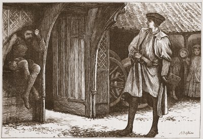 Millon és a lutheránus, illusztráció: James Aitken Wylie (1808-1890) A protestantizmus története című könyvéből, pub. 1878 alkotó: English School