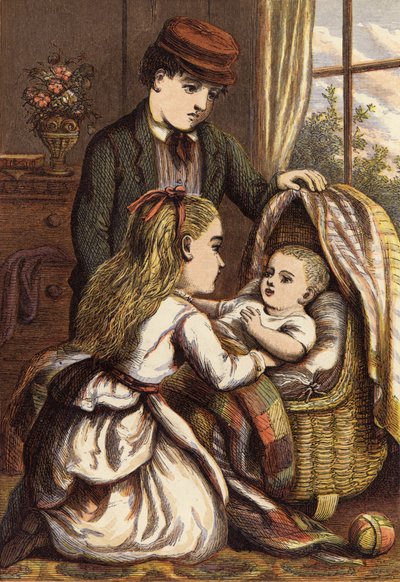 Minding baby (színes gravírozás) alkotó: English School