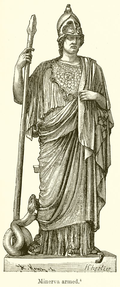Minerva fegyveres alkotó: English School