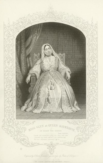 Miss Glyn Katalin királynő szerepében a Nyolcadik Henrikben alkotó: English School