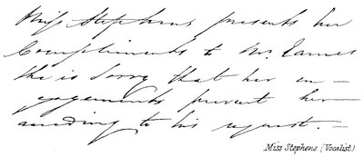Miss Stephens (énekes) alkotó: English School