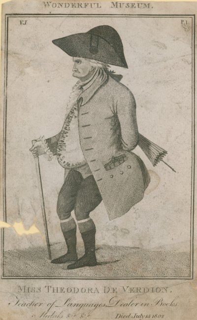 Theodora De Verdion kisasszony, nyelvtanár és könyvkereskedő alkotó: English School