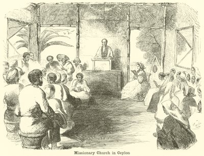 Missziós templom Ceylonban alkotó: English School