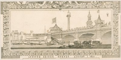 Momento of London Bridge, megnyitva 1831. augusztus 1-jén alkotó: English School