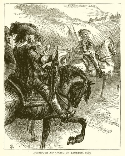Monmouth előrenyomul Tauntonon, 1685 alkotó: English School