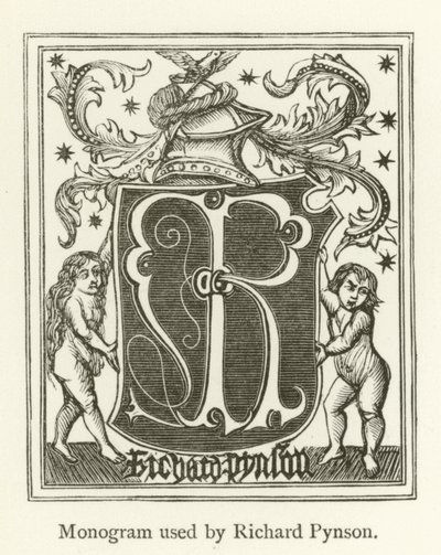 Richard Pynson által használt monogram alkotó: English School