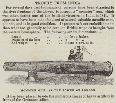 Monster Gun, a Tower of Londonban (metszet) alkotó: English School