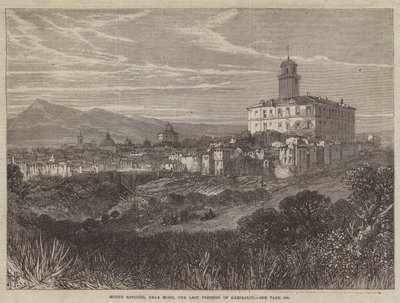 Monte Rotondo, Róma közelében, Garibaldi utolsó pozíciója (metszet) alkotó: English School