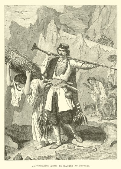 Montenegróiak piacra mennek Cattaróban alkotó: English School