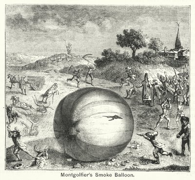 Montgolfier füstballonja (metszet) alkotó: English School