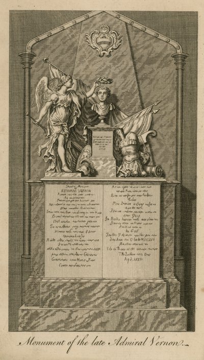 Edward Vernon admirális emlékműve alkotó: English School