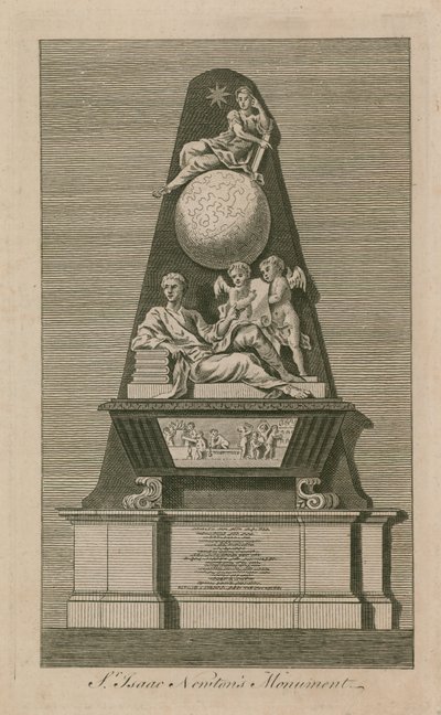 Sir Isaac Newton emlékműve a Westminster-apátságban alkotó: English School