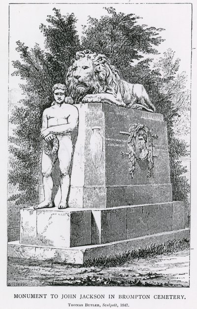 John Jackson emlékműve a bromptoni temetőben alkotó: English School