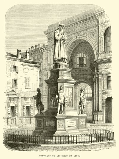 Leonardo da Vinci emlékműve alkotó: English School