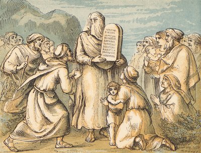 Mózes fátyolos (színes metszet) alkotó: English School