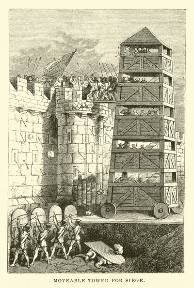Mozgatható torony Siege számára alkotó: English School