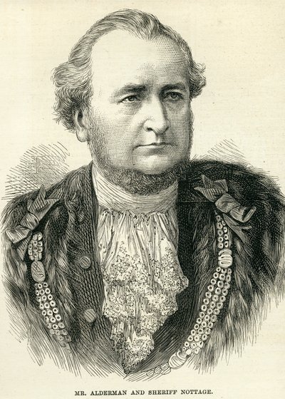 Mr Alderman és Sheriff Nottage a The Illustrated London News-tól, 1877. november 10. alkotó: English School