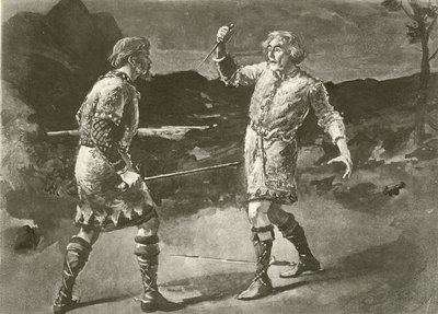 Mr. Alexander mint Macduff és Mr. Irving mint Macbeth (mélynyomás) alkotó: English School