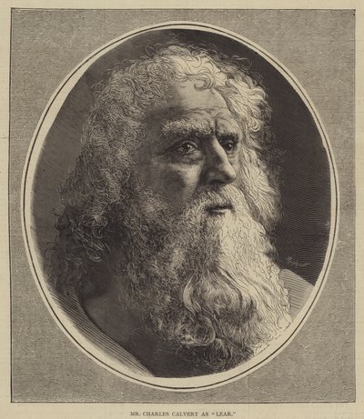 Charles Calvert mint "Lear" (metszet) alkotó: English School