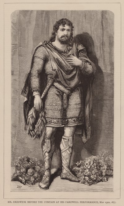 Creswick úr a függöny előtt a búcsúelőadáson, május 23. alkotó: English School