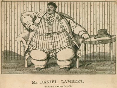 Daniel Lambert úr, 36 évesen 50 követ nyomott alkotó: English School