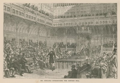 Disraeli úr bemutatja a reformtörvényt alkotó: English School