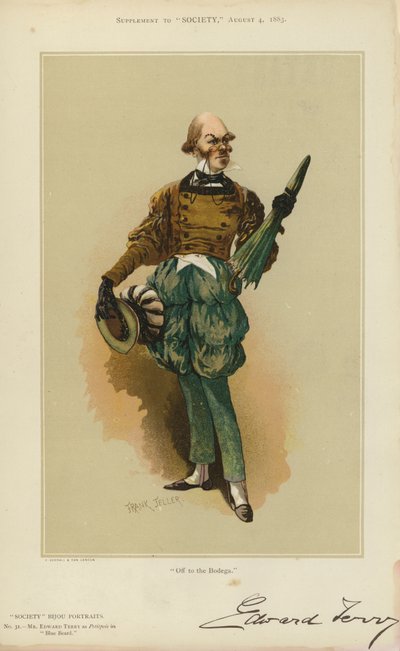 Mr Edward Terry, mint Petitpois a Kékszakállban (színes litó) alkotó: English School