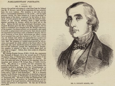 G. Poulett Scrope képviselő (metszet) alkotó: English School