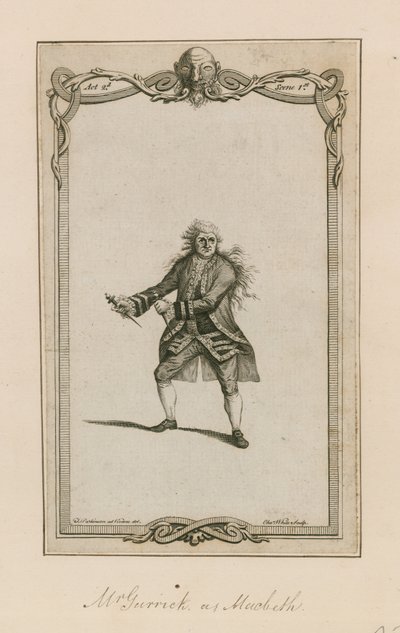 Mr Garrick mint Macbeth alkotó: English School