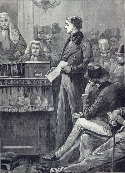 Gladstone úr leánykori beszédét tartja az alsóházban alkotó: English School