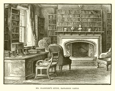Mr. Gladstones Study, Hawarden kastély alkotó: English School