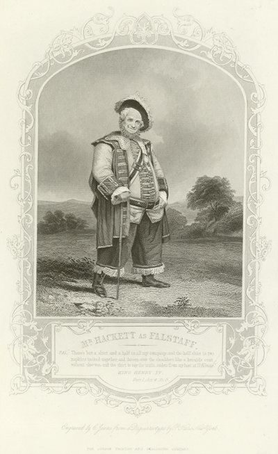 Hackett úr Falstaff szerepében, IV. Henrik király, I. rész alkotó: English School