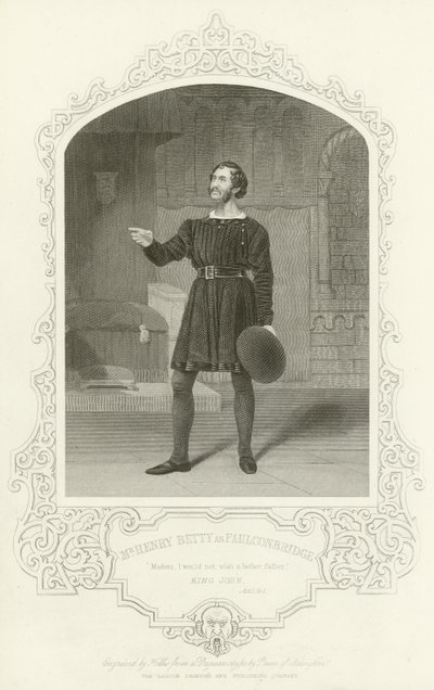 Mr Henry Betty mint Faulconbridge, King John, I. felvonás, 1. jelenet alkotó: English School