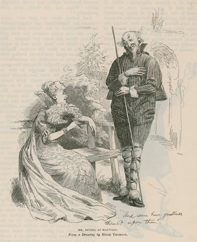 Henry Irving úr, színész, mint Malvolio alkotó: English School