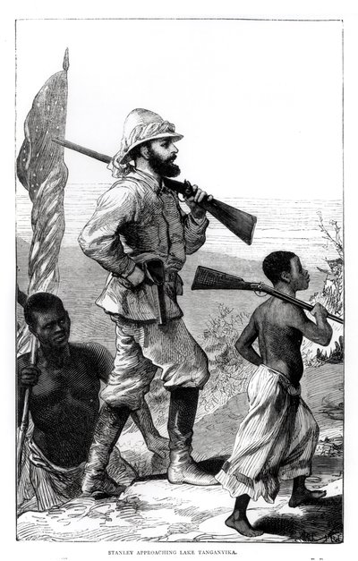 Mr. Henry Morton Stanley (1841-1904) A Tanganyika-tóhoz közeledik alkotó: English School