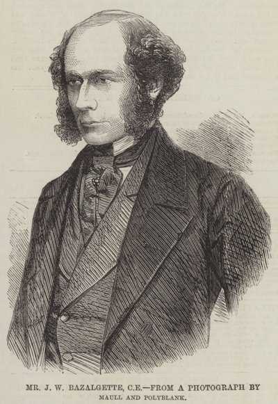 Mr J W Bazalgette, CE (metszet) alkotó: English School